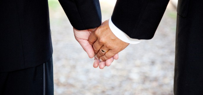 Gay Marriage - Holding Hands Closeup