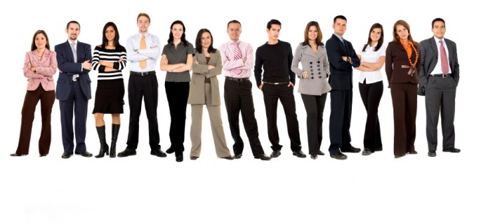 business team standing