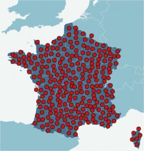 Emplacements présumés des personnes normales en France (ministère de l'intérieur)